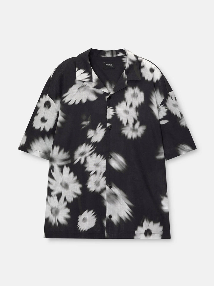 Moudda PULL & BEAR - Chemise Demi-Manches Imprimé Blur Leafs - Tunisie 1