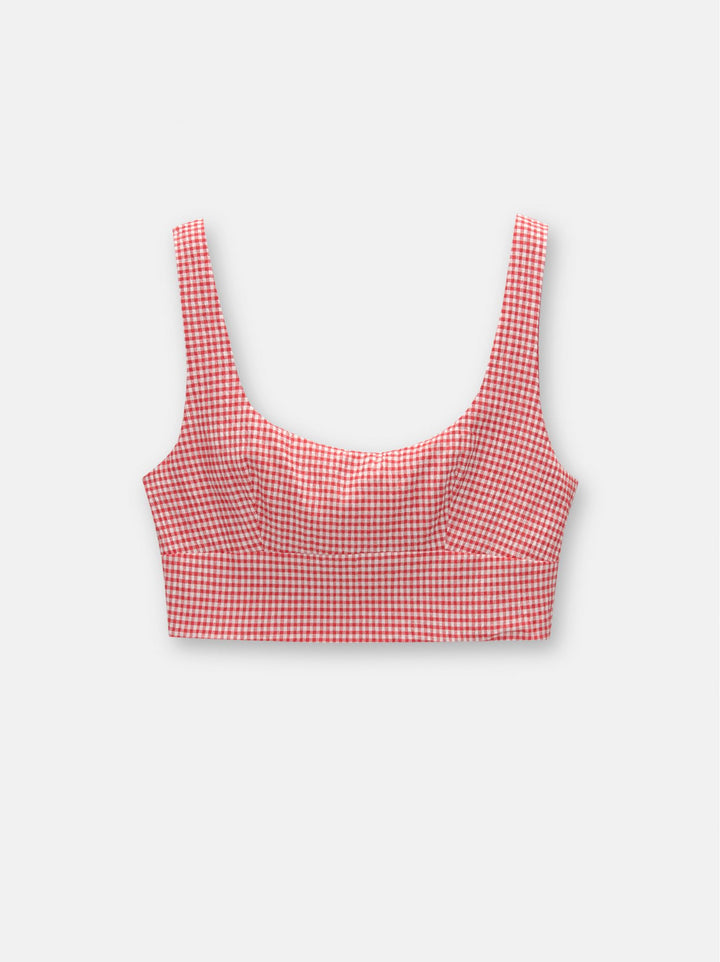 Moudda PULL & BEAR - Top Encolure Arrondie Vichy - Tunisie 2