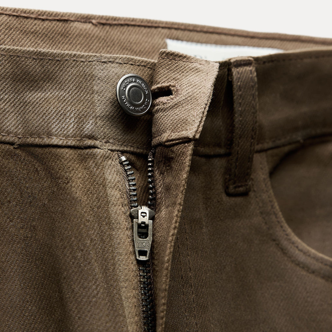 Moudda ZARA - Pantalon ciré marron - Tunisie 4