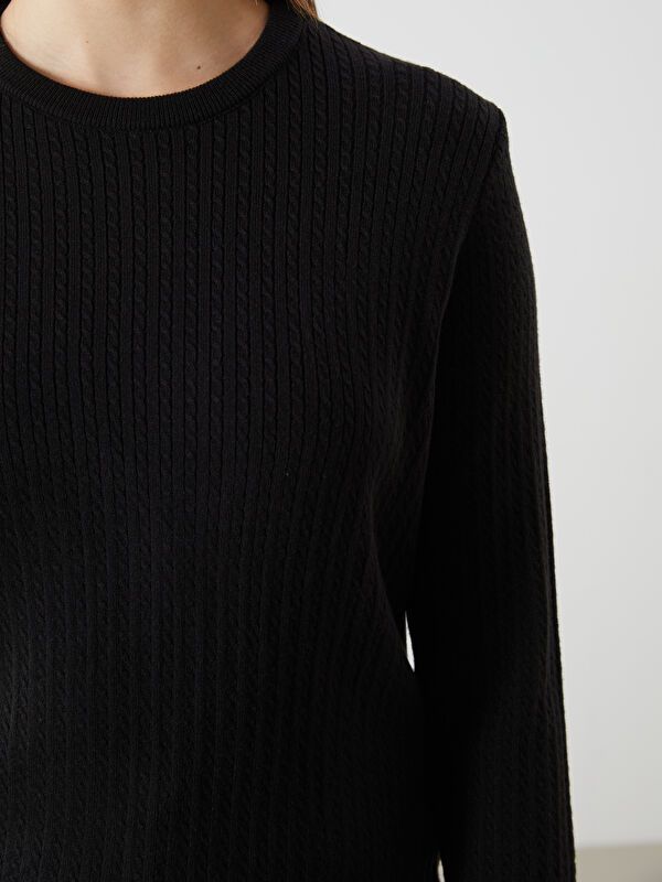 Moudda LC Waikiki - Pull mi-saison en tricot couleur Noir pour femmes - Tunisie 3