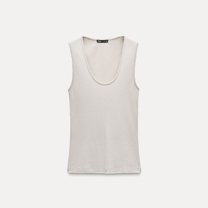 Moudda ZARA - T-shirt Côtelé Viscose et Polyester - Tunisie 1