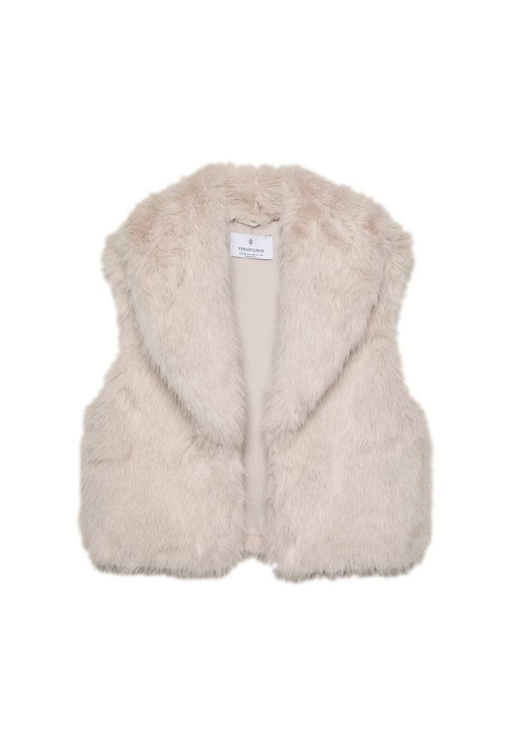 Moudda STRADIVARIUS - Gilet en Fourrure Crop Col Enveloppant - Tunisie 1