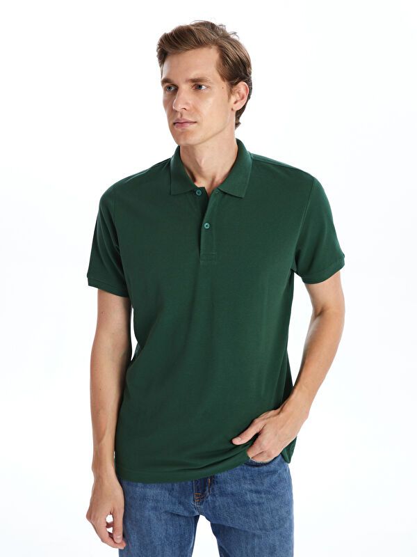 Moudda LC Waikiki - T-shirt col polo basique manches courtes en jersey - Tunisie 1