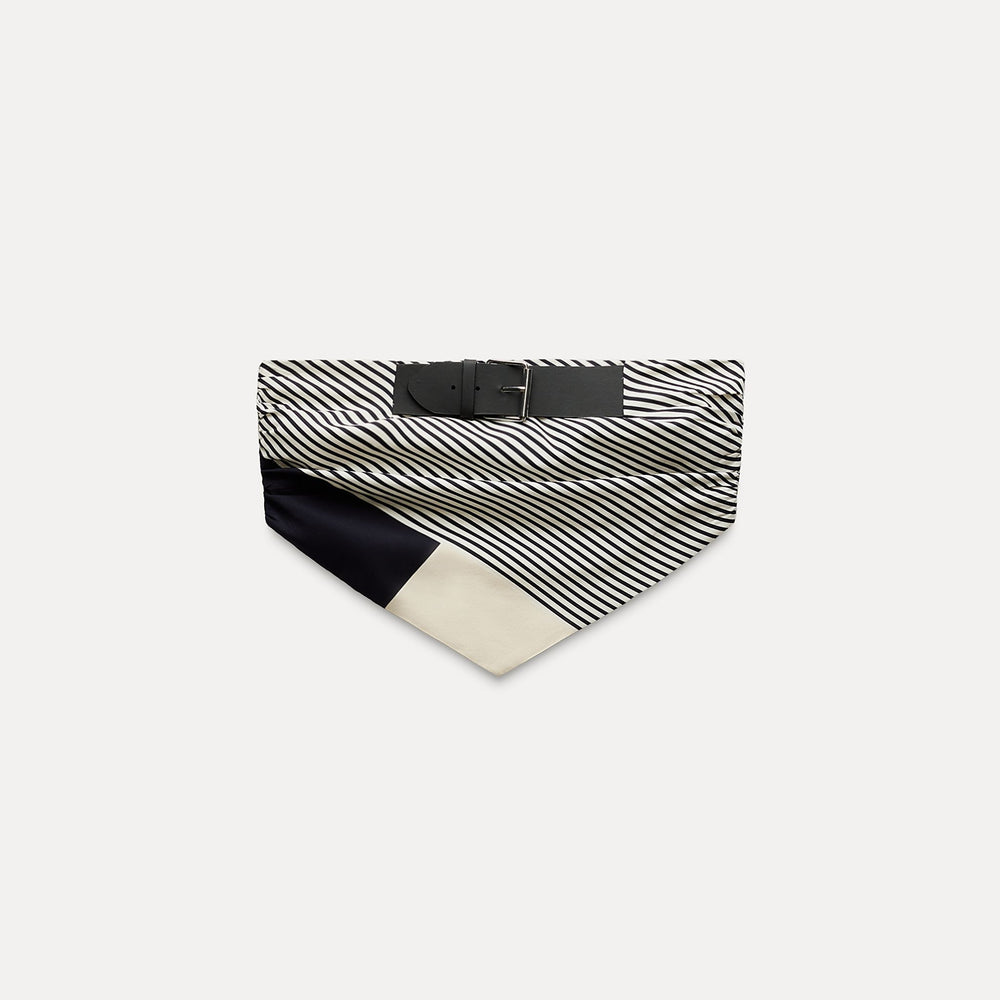 Moudda ZARA - Haut popeline imprimé rayé, foulard ceinture dos - Tunisie 2