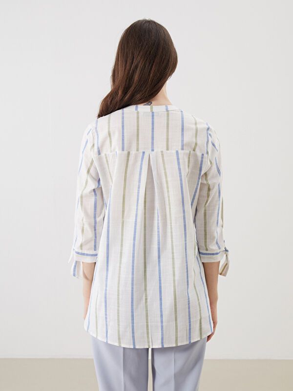 Moudda LC Waikiki - Blouse tissée manches longues Femme Rayures mixtes - Tunisie 4