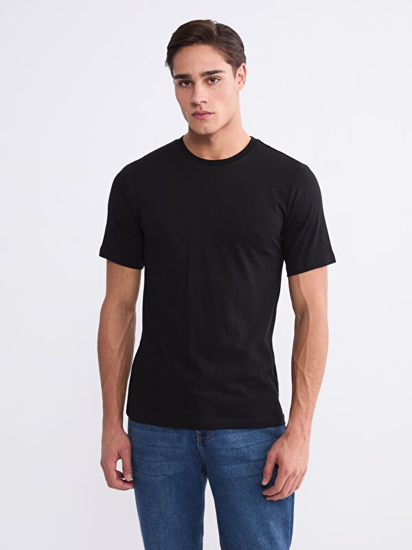 Moudda LC Waikiki - T-shirt basique col rond manches courtes en jersey pour Homme - Tunisie 1