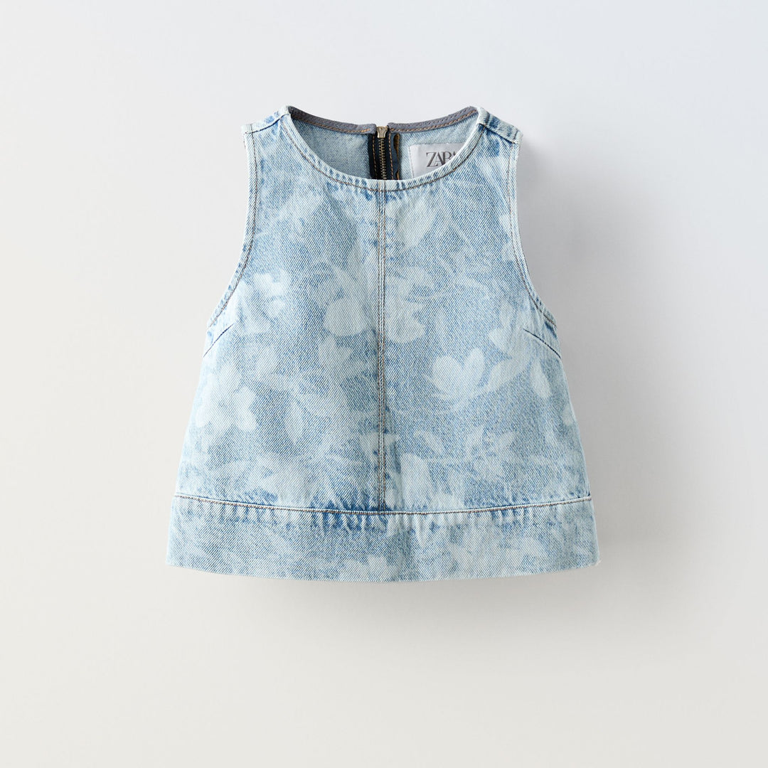 Moudda ZARA - Haut denim imprimé fleurs - Tunisie 2