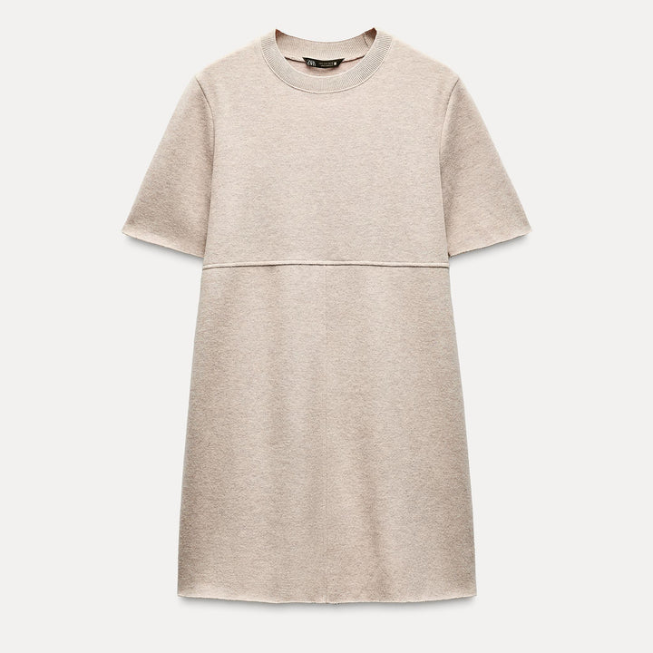 Moudda ZARA - Robe courte toucher doux, beige - Tunisie 2