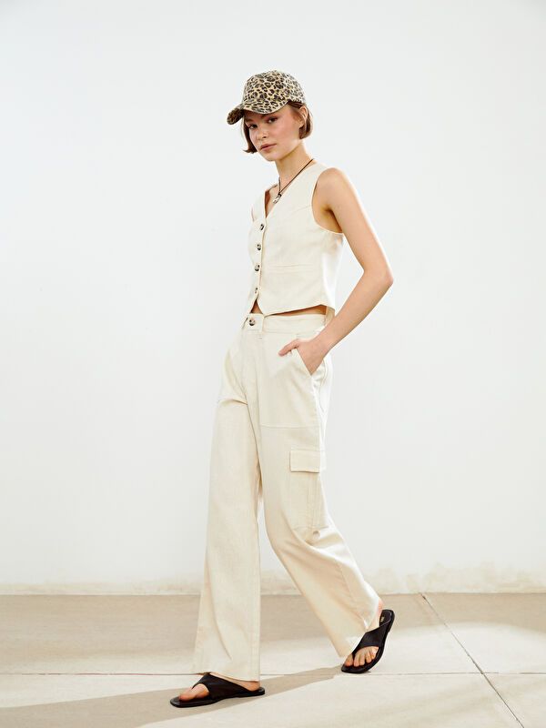 Moudda LC Waikiki - Pantalon fin en tissu pour Femme - Tunisie 4