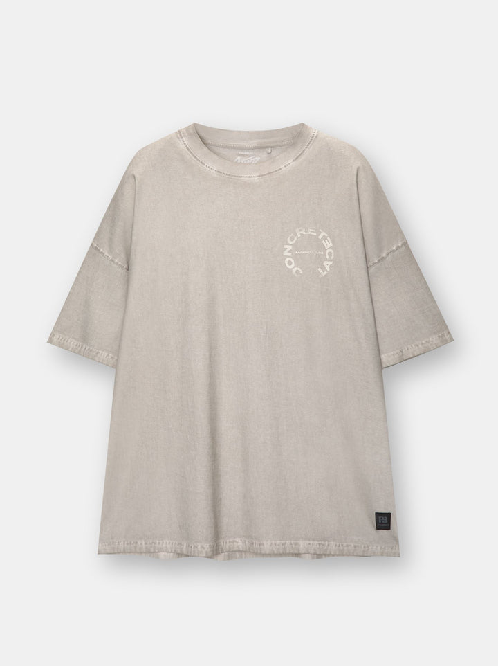 Moudda PULL & BEAR - T-Shirt Demi-Manches Col Léopard Beige Lavé - Tunisie 4