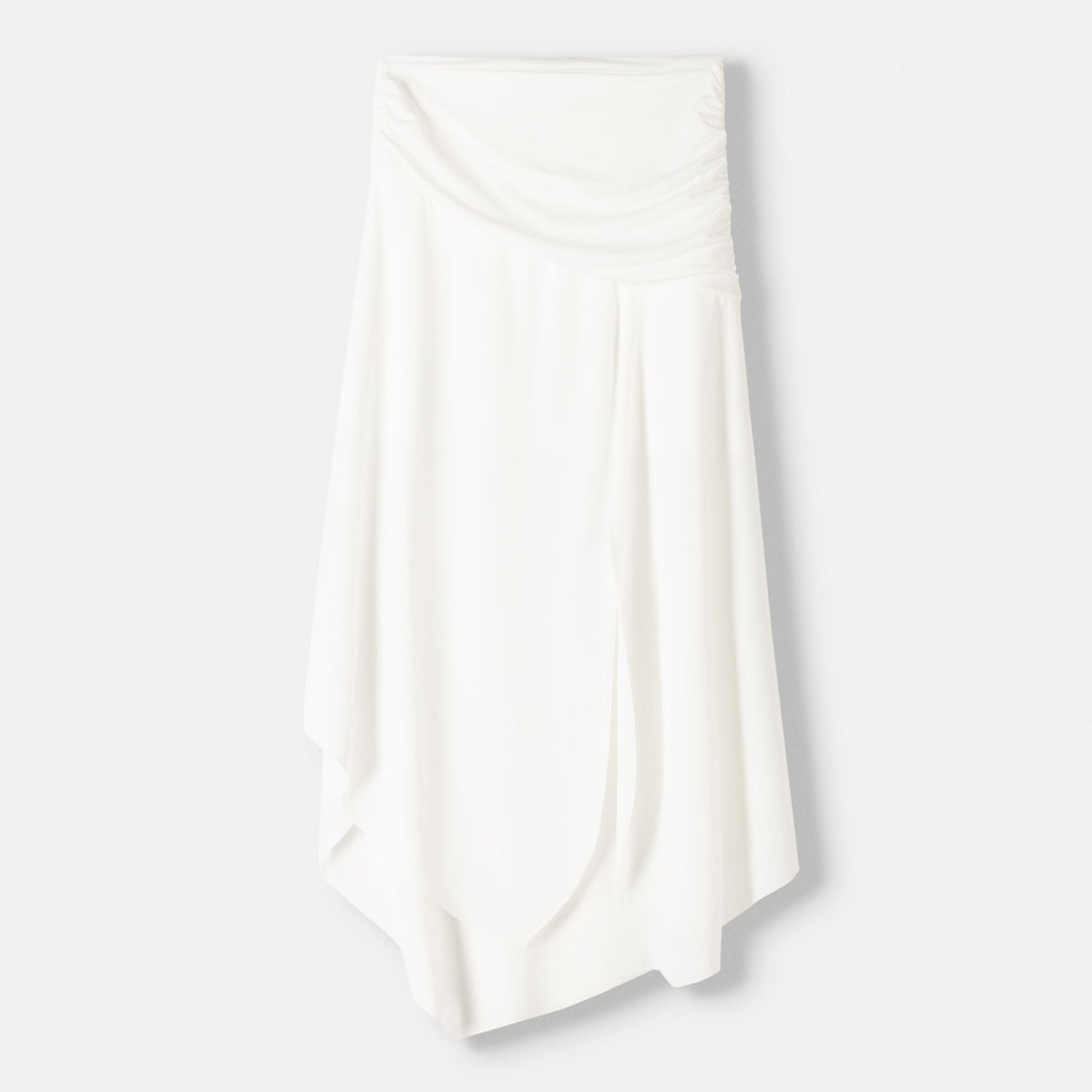 Moudda BERSHKA - Jupe mi-longue crêpe blanche, ceinture - Tunisie 1