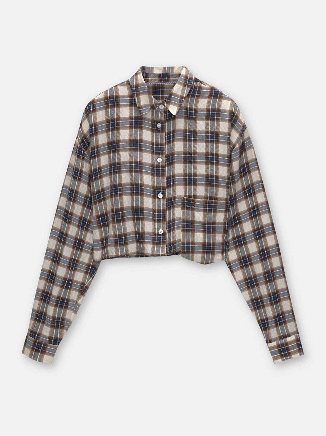 Moudda PULL & BEAR - Chemise Crop Poches à Carreaux - Tunisie 8