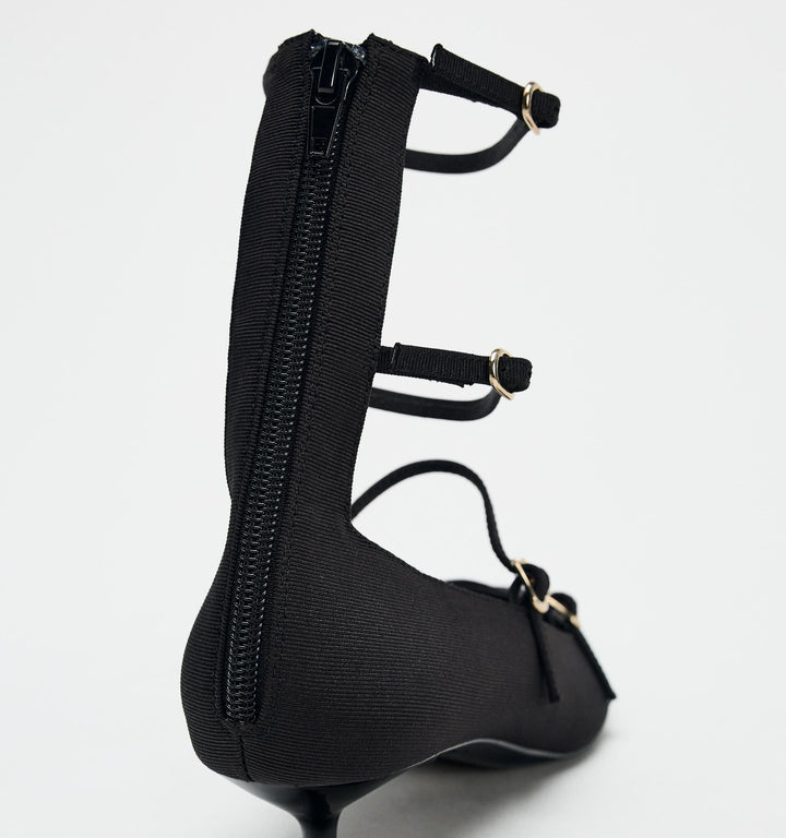 Moudda ZARA - Chaussures talon tissu boucles - Tunisie 4