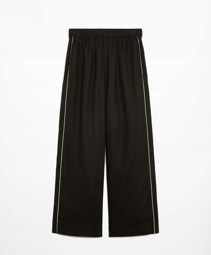 Moudda Oysho - Pantalon 100% Lin avec Passepoil Taille Moyenne - Tunisie 7