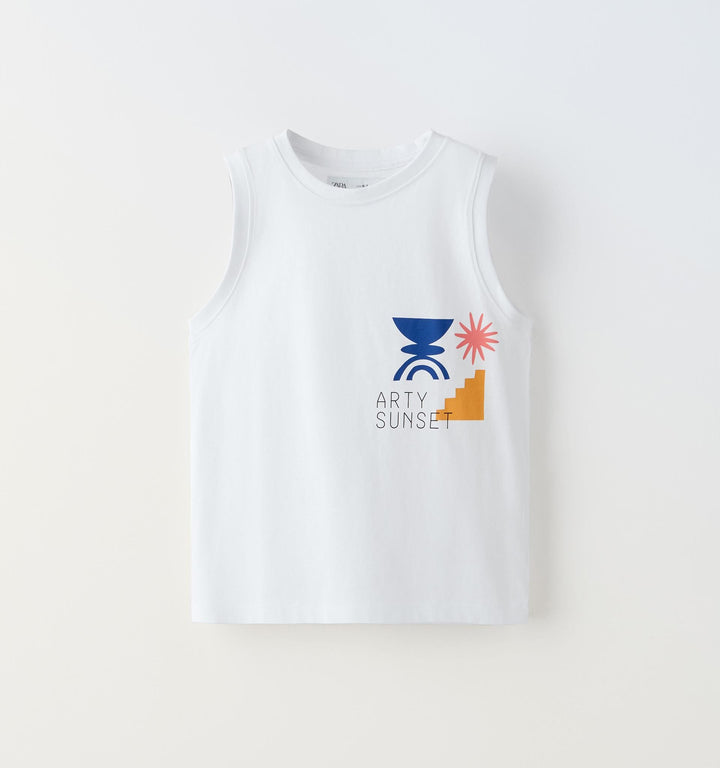 Moudda ZARA - T-shirt manches courtes imprimé coucher de soleil - Tunisie 3