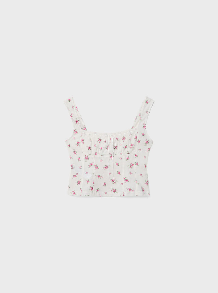 Moudda STRADIVARIUS - Top Rustique à Bretelles avec Dentelle Imprimé - Tunisie 3