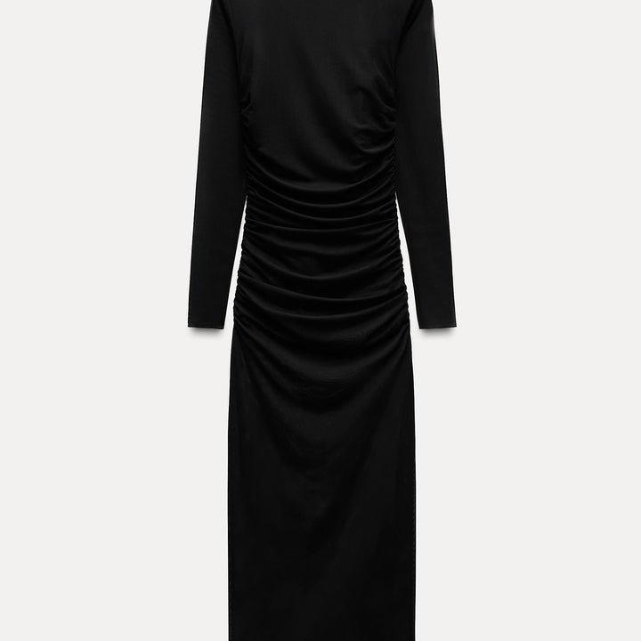 Moudda ZARA - Robe Midi Froncée en Crêpe Fluide - Tunisie 2