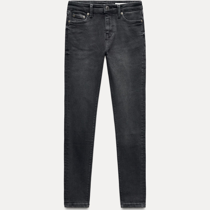Moudda ZARA - Jean skinny taille mi-haute noir délavé - Tunisie 2