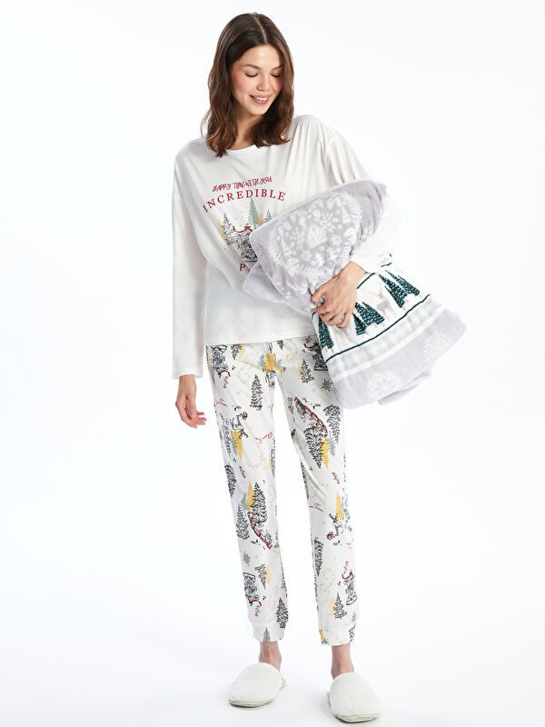 Moudda LC Waikiki - Pyjama en jersey à manches longues pour Femmes - Tunisie 1