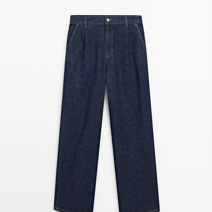 Moudda Massimo Dutti - Jean taille haute jambe large plissé - Tunisie 2