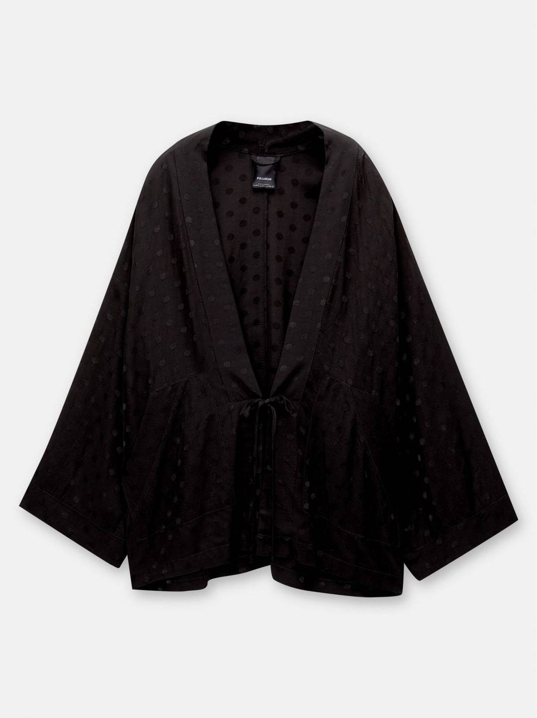 Moudda PULL & BEAR - Kimono Court à Pois Noir - Tunisie 3
