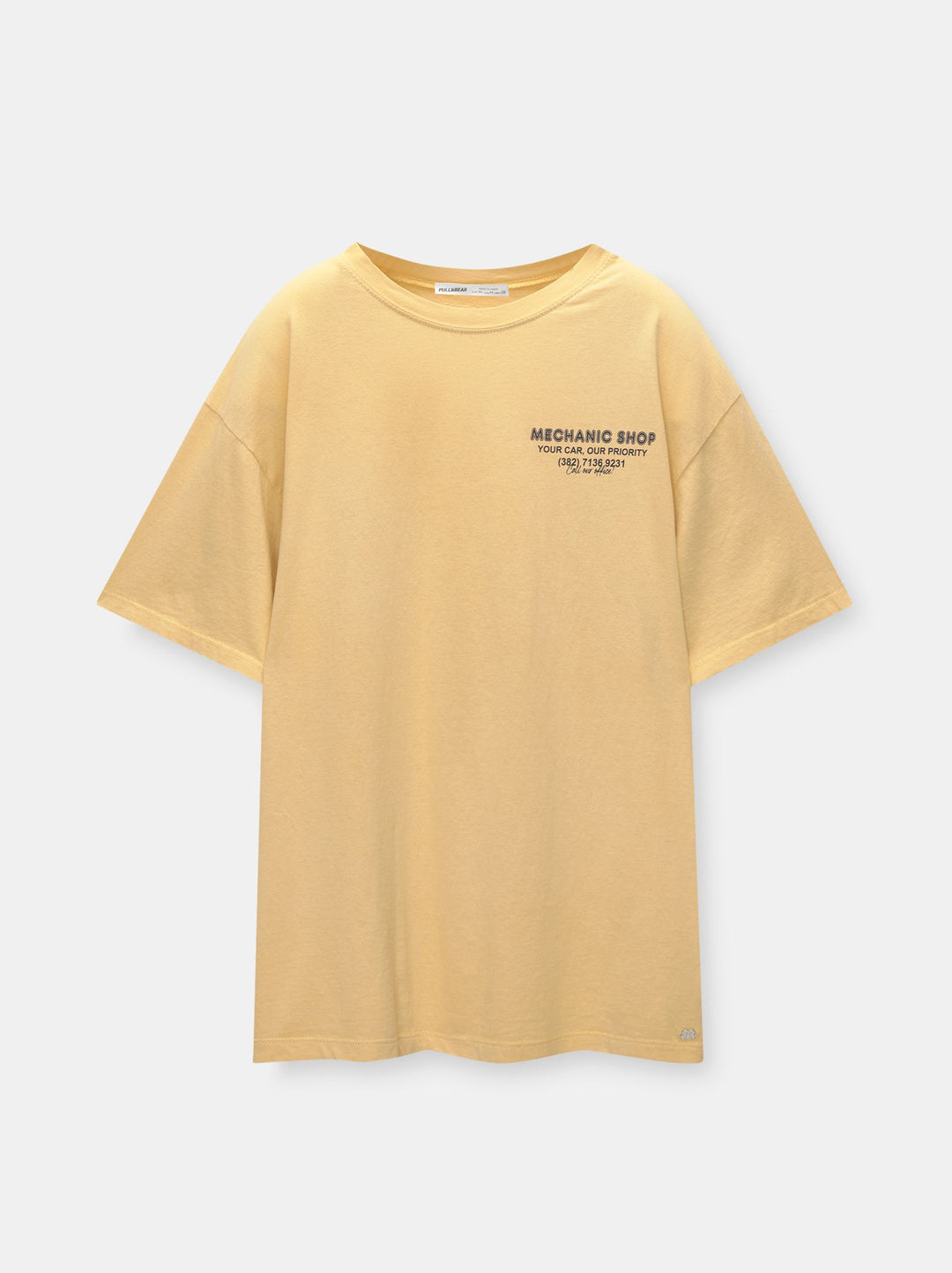 Moudda PULL & BEAR - T-Shirt Pacific Oversize Jaune - Tunisie 4