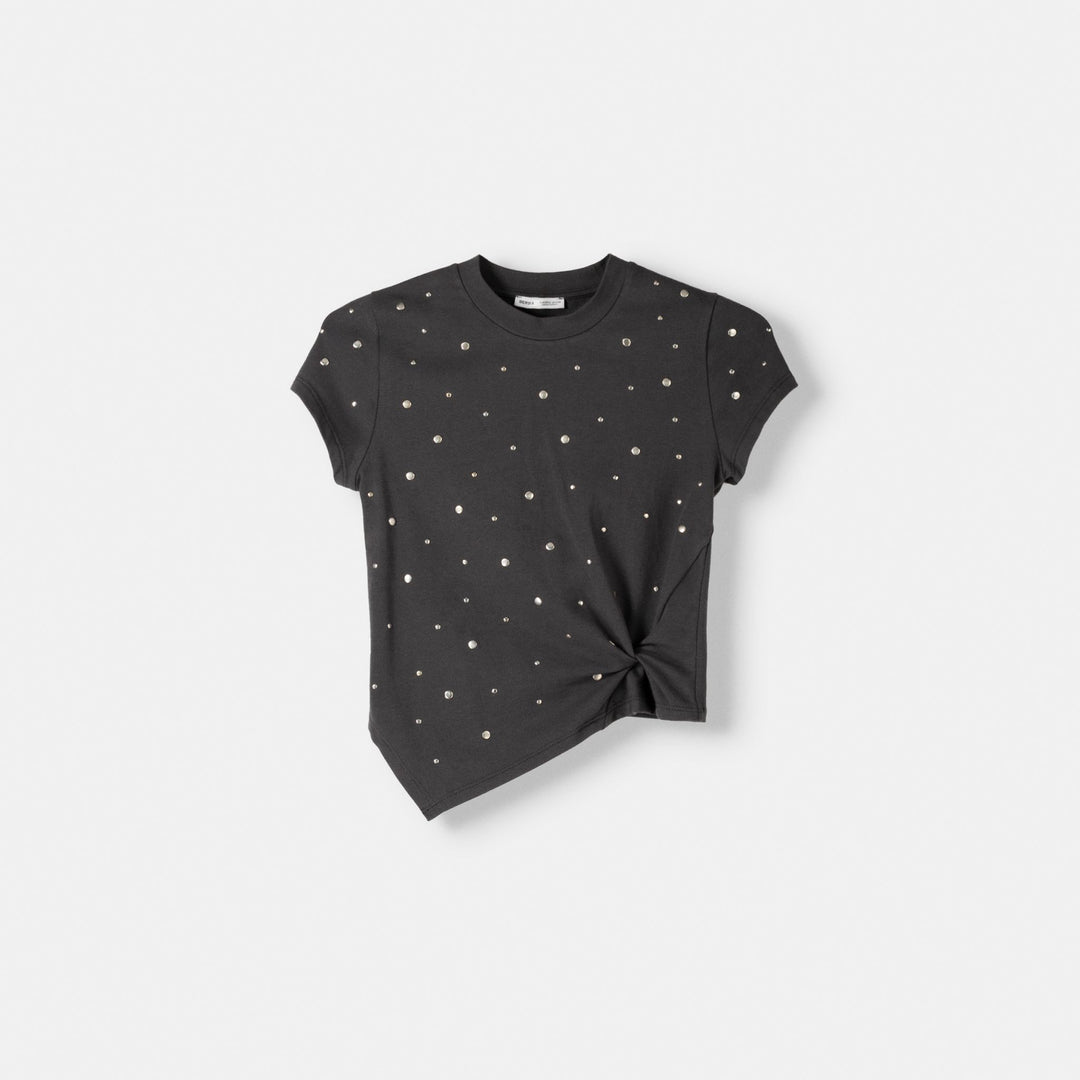 Moudda BERSHKA - T-shirt asymétrique clouté - Tunisie 1