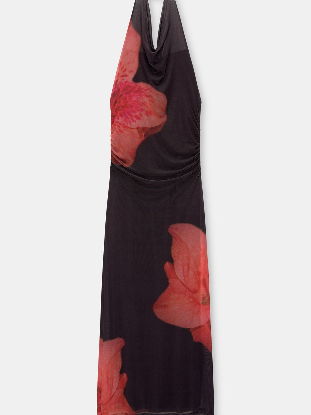 Moudda PULL & BEAR - Robe Longue Halter Imprimé Fleur Positionnel En Ligne - Tunisie 1