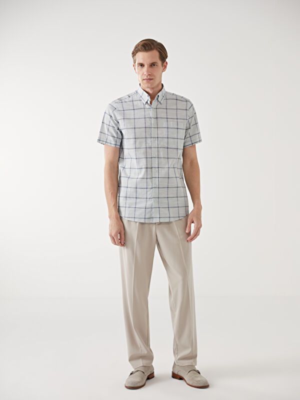 Moudda LC Waikiki - Chemise à carreaux manches courtes en tissu tissé pour Homme - Tunisie 2