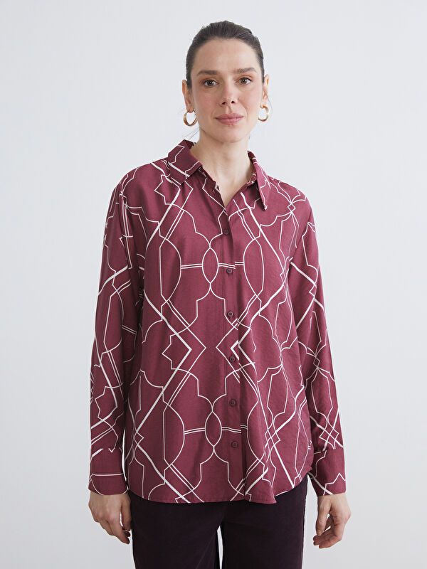 Moudda LC Waikiki - Chemise imprimée tissée cv à manches longues pour Femmes - Tunisie 1