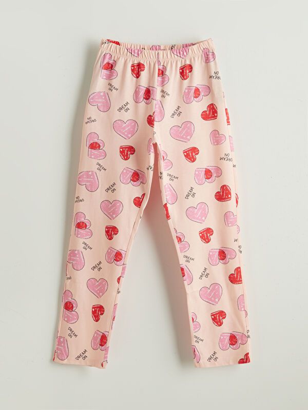 Moudda LC Waikiki - Pyjama en jersey manches longues moyen Fille Imprimé rose clair - Tunisie 4