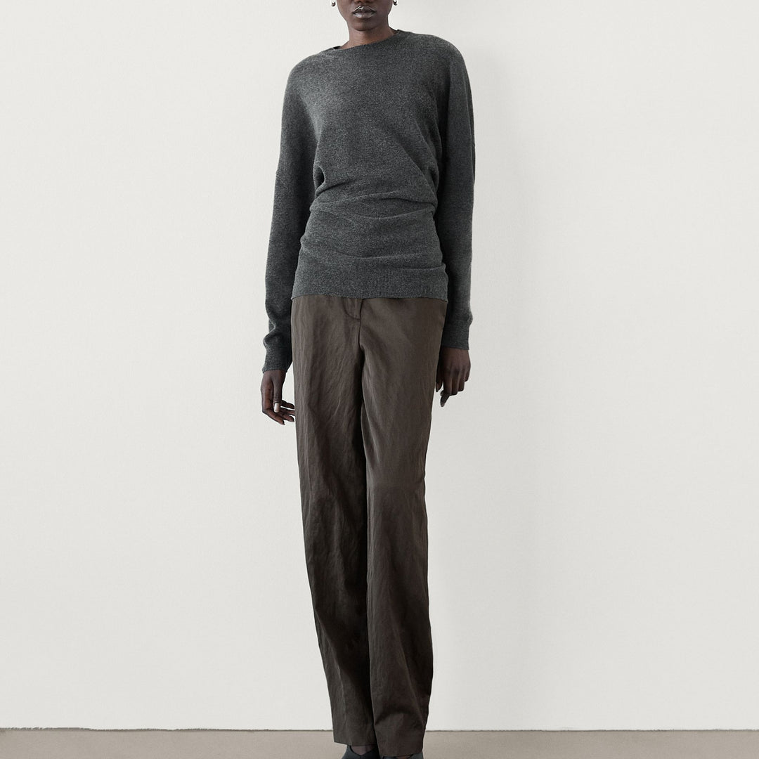 Moudda Massimo Dutti - Pantalon tonneau satiné froissé - Tunisie 8