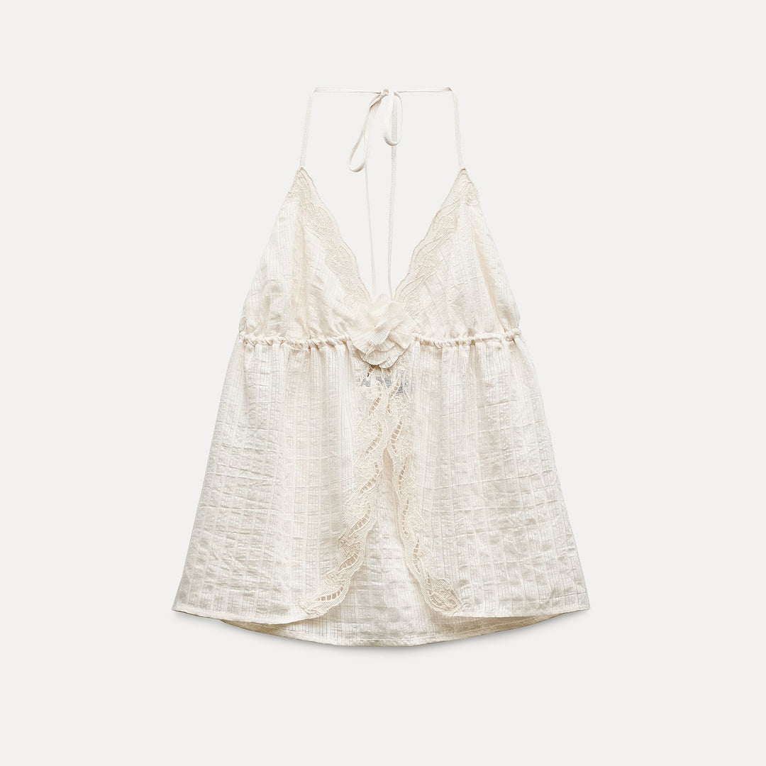 Moudda ZARA - Haut structuré bustier, fleur devant - Tunisie 1