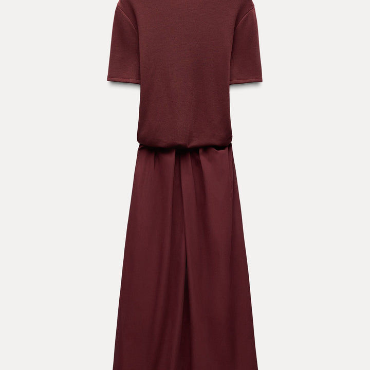 Moudda ZARA - Robe douce combinée en popeline - Tunisie 1