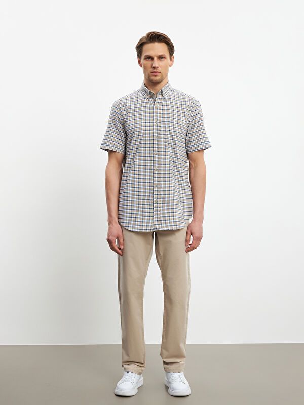 Moudda LC Waikiki - Chemise à carreaux manches courtes en tissu tissé pour Homme - Tunisie 2