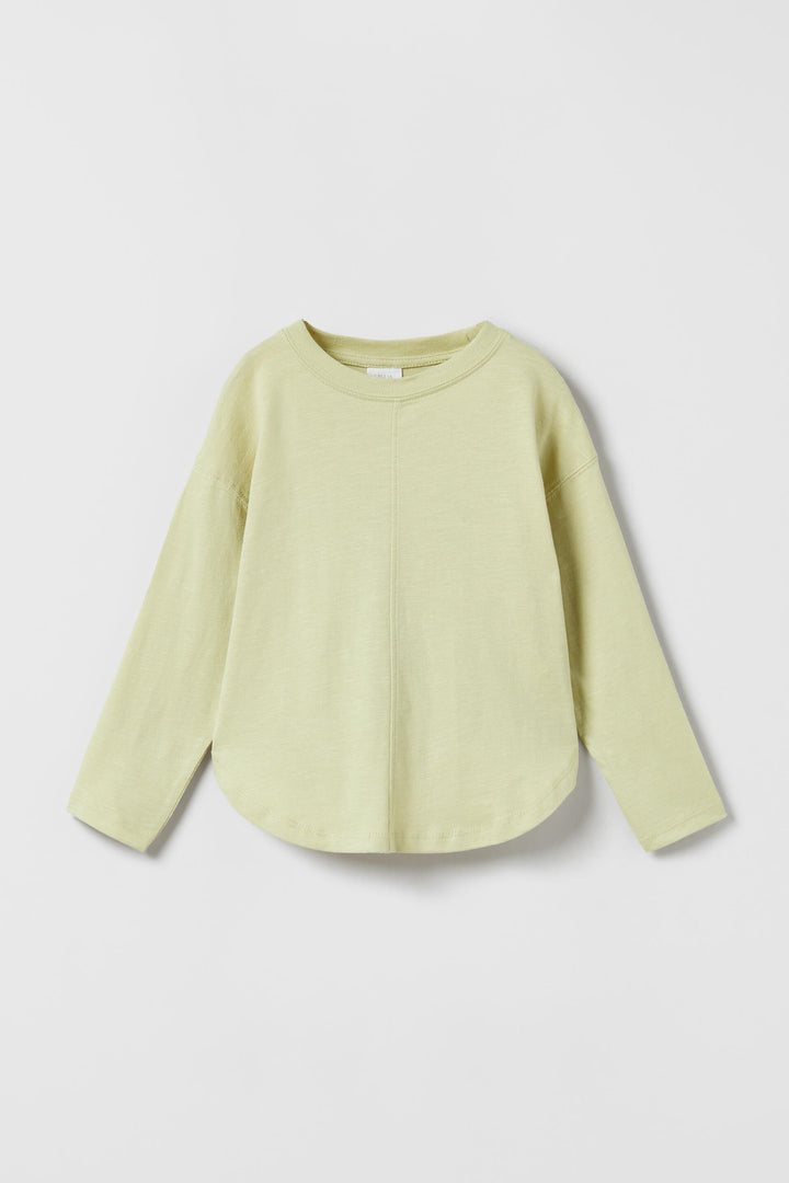 Haut pour fille manches longues bas rond