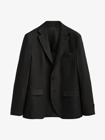 Veste costume lin noir