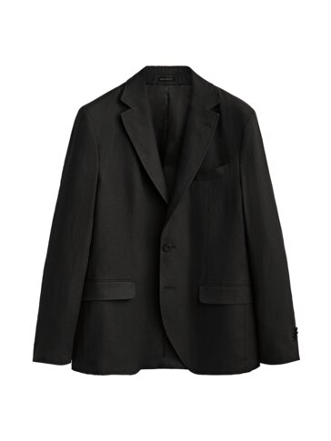Veste costume lin noir