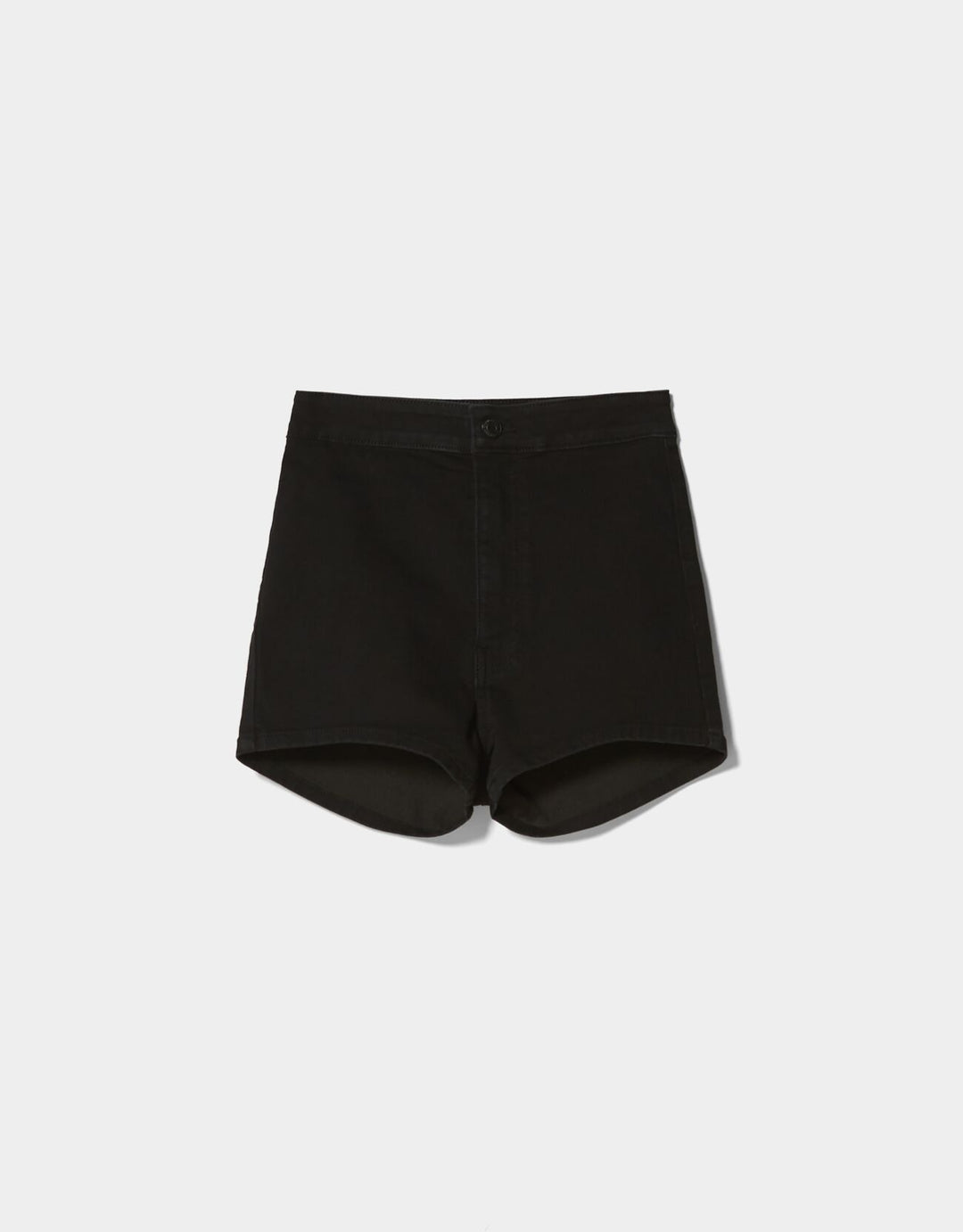 Short en jean élastique taille haute noir