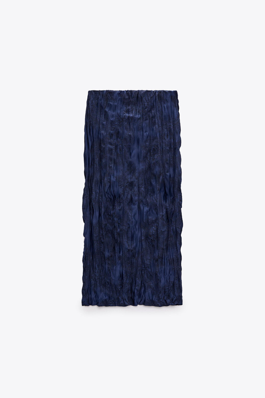 Jupe midi jacquard froissée