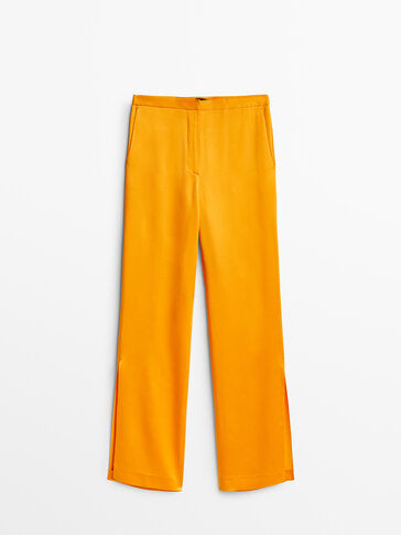 Pantalon viscose satiné
