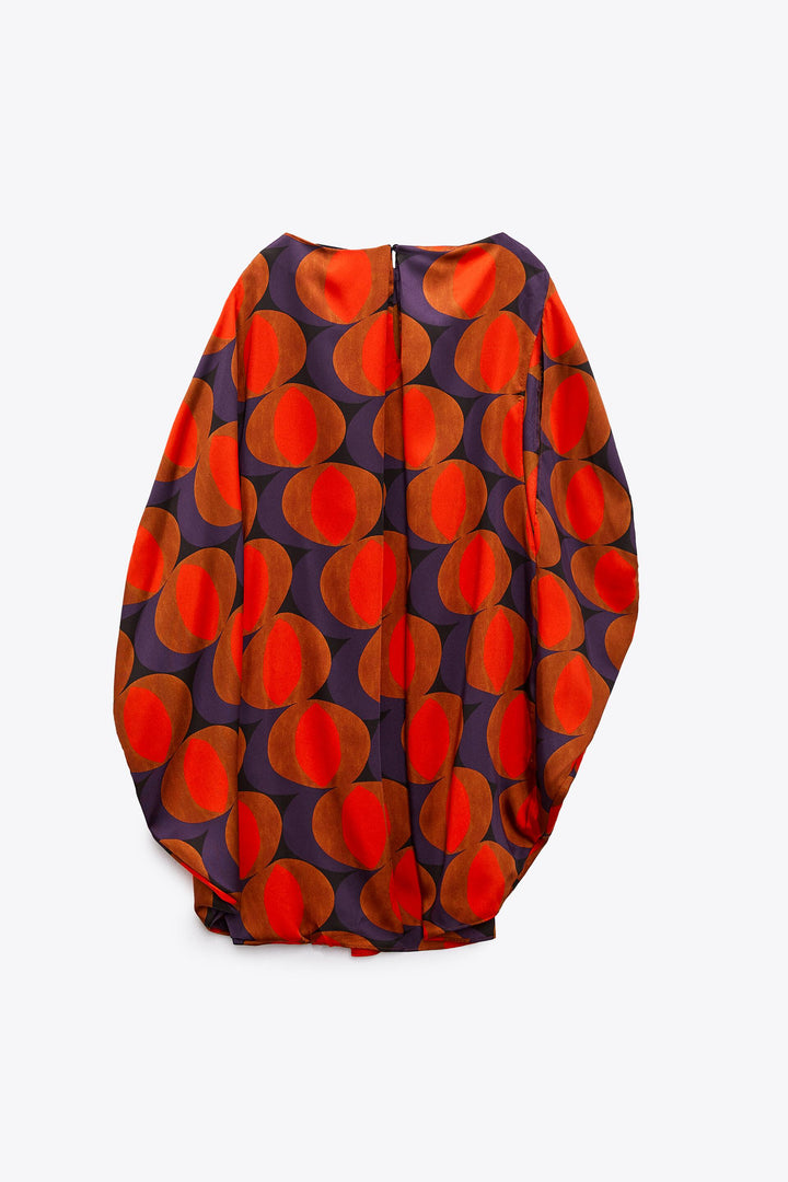 Robe mini à volume imprimée