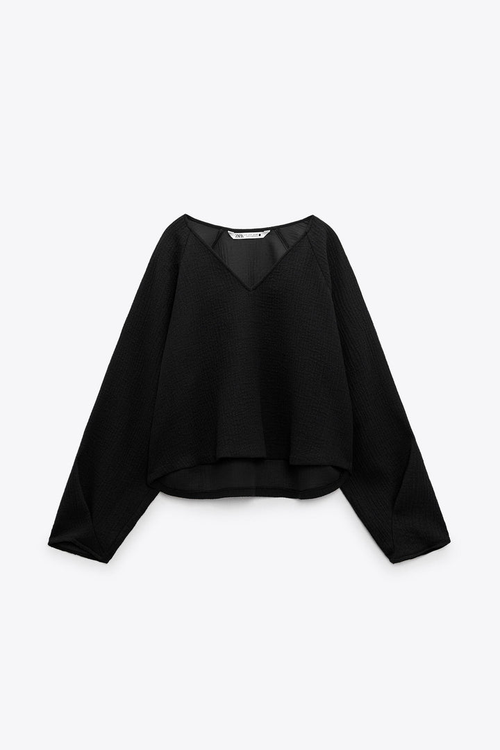 Pull structure laine oversize